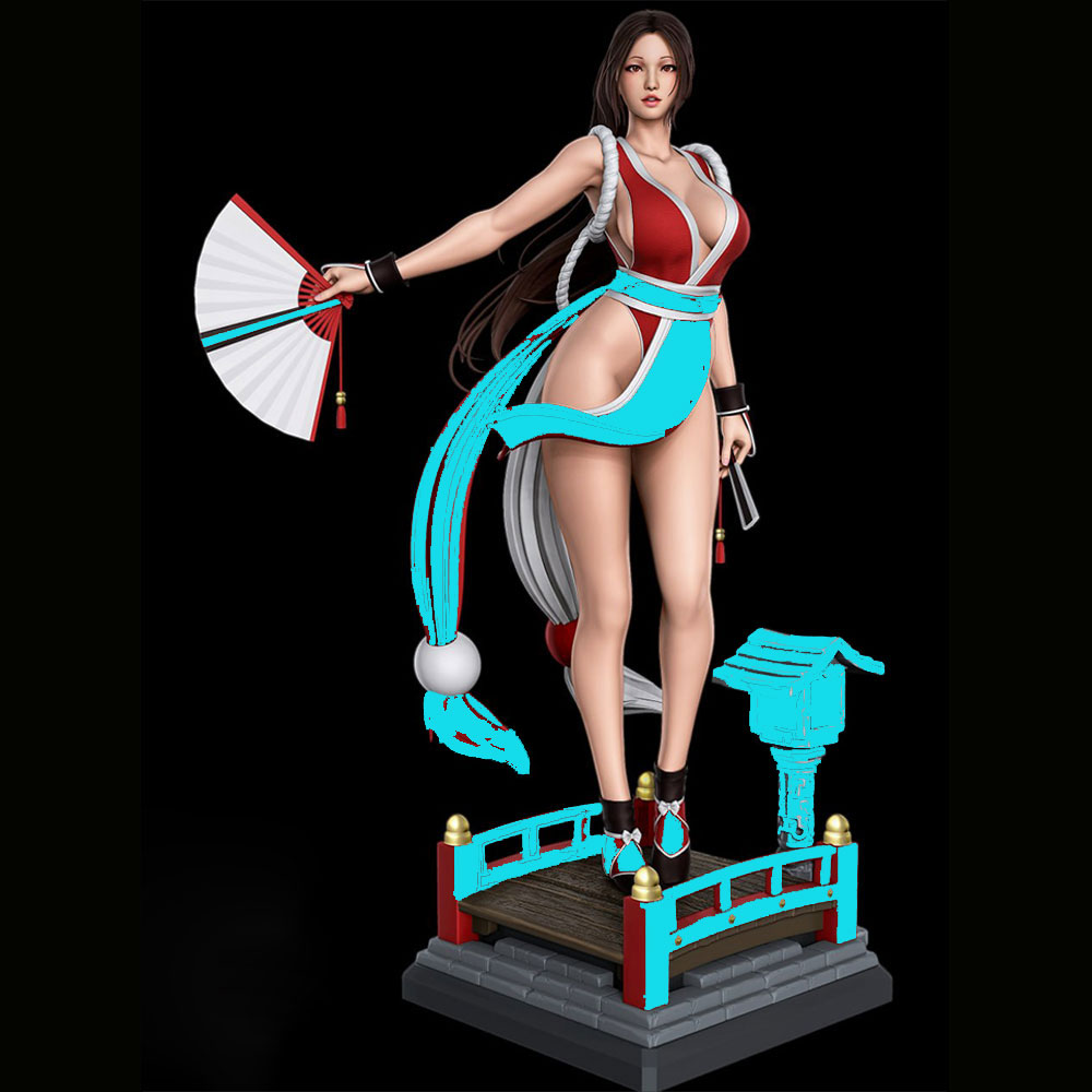 3D Printing Article - 1/24 Sexy Long-Haired Girl Miniature Resin