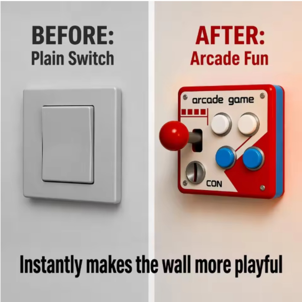 3D Printing Article - Retro Arcade Joystick Switch Plate Cover,