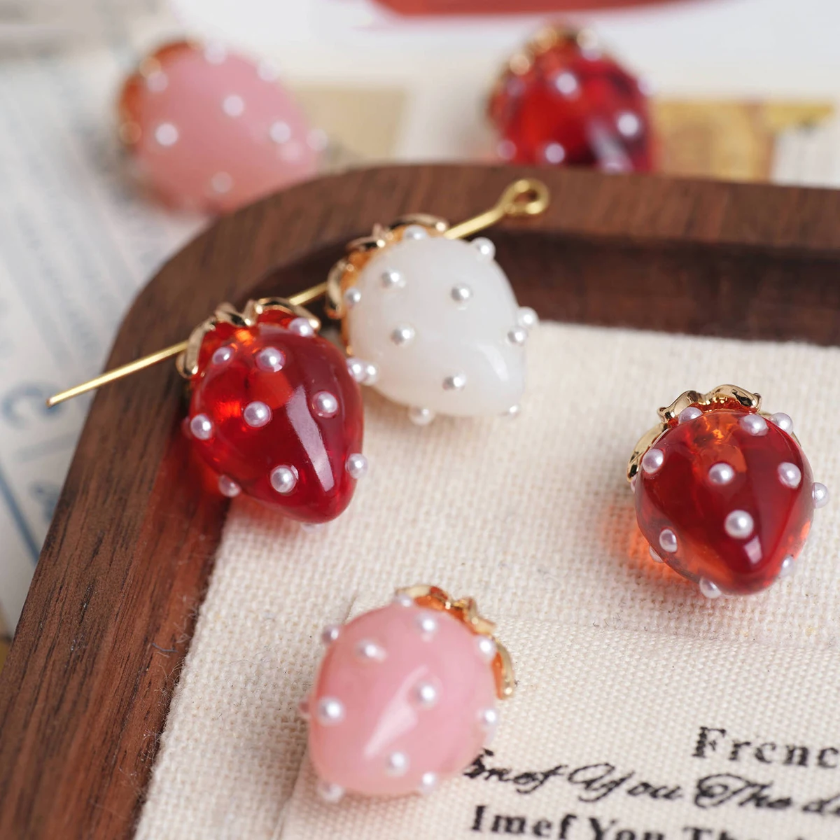 3D Printing Article - 2Pcs Color Print 3D Cartoon Strawberry