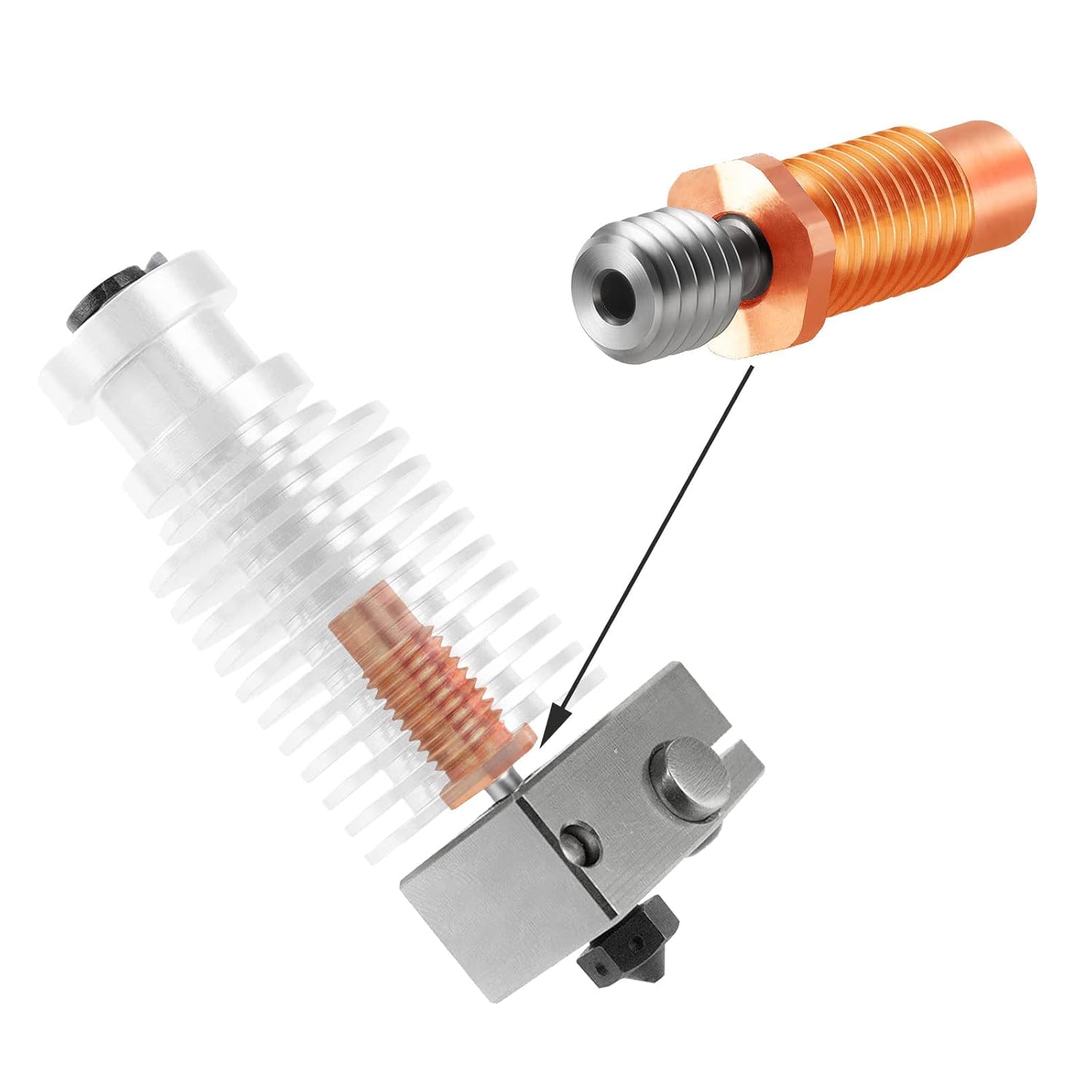 2PCS E3D V6 Hotend Heatbreak A - 3D Printing Titanium review and price