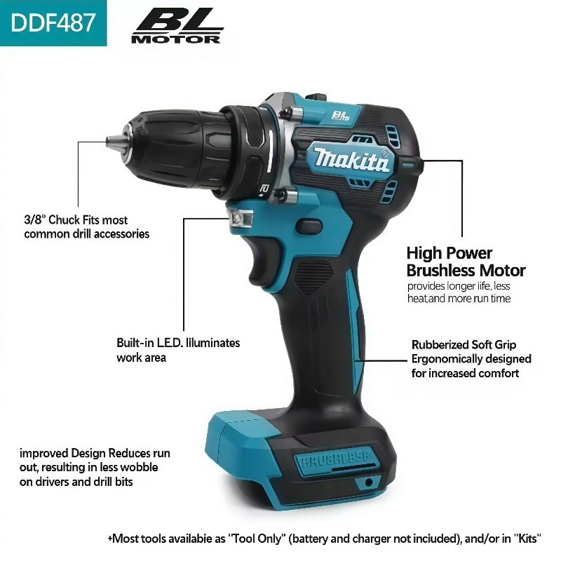 Makita DDF487 10mm Brushless 1 - Makita Drill Ddf484 review and price